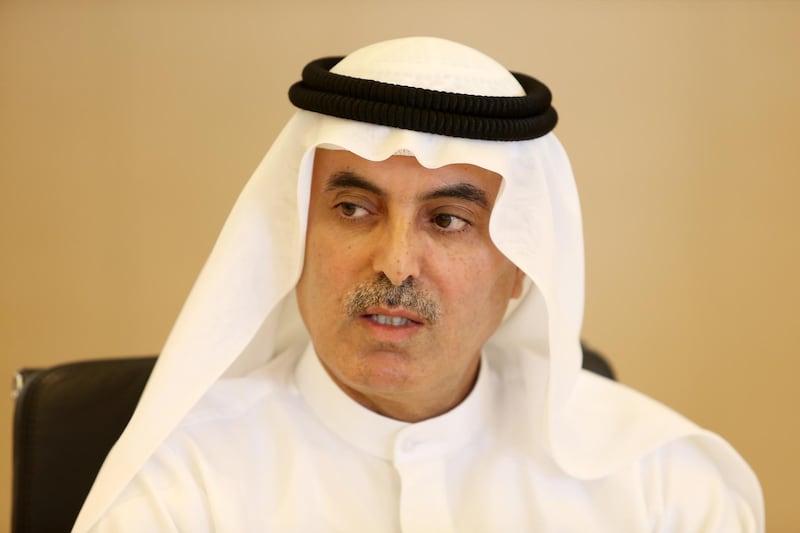 DUBAI , UNITED ARAB EMIRATES – July 7 , 2015 : Abdul Aziz Al Ghurair , Chairman of UBF and Mashreq CEO talking to media during the press conference at the Mashreq head office in Deira in Dubai. ( Pawan Singh / The National ) For Business. Story by Frank Kane *** Local Caption ***  PS0707- GHURAIR02.jpg