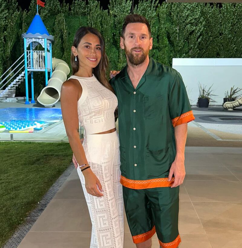 Lionel Messi with his wife Antonela Roccuzzo. @leomessi / Instagram 