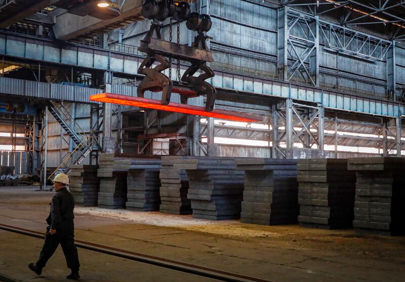 Russia is flooding the market with cheap steel after sanctions imposed by the US, the EU and their allies. EPA