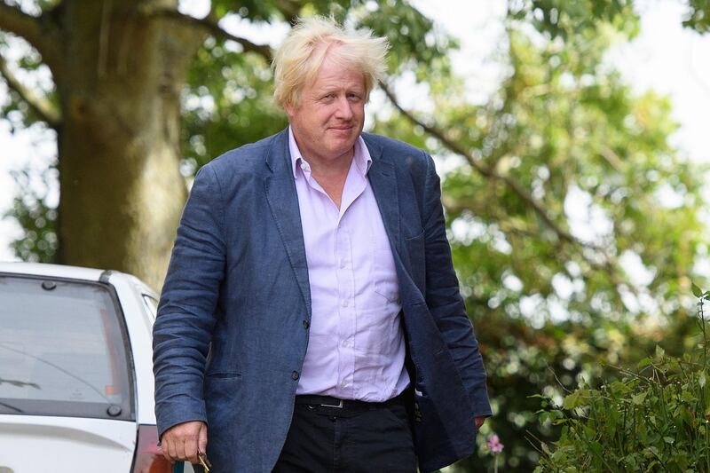 THAME, ENGLAND - SEPTEMBER 10: Former Foreign Secretary Boris Johnson arrives at his home on September 10, 2018 in Thame, England. (Photo by Leon Neal/Getty Images) ***BESTPIX***