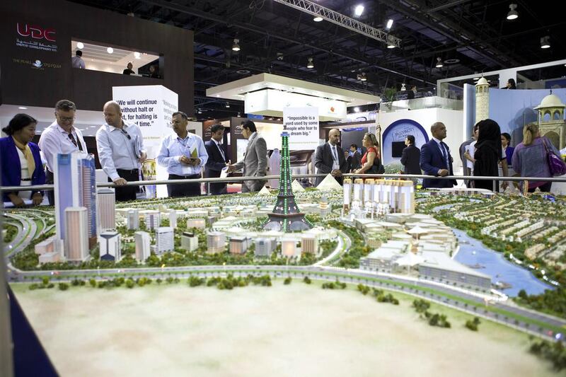 The planned Falconcity of Wonders project at Dubailand. Razan Alzayani / The National