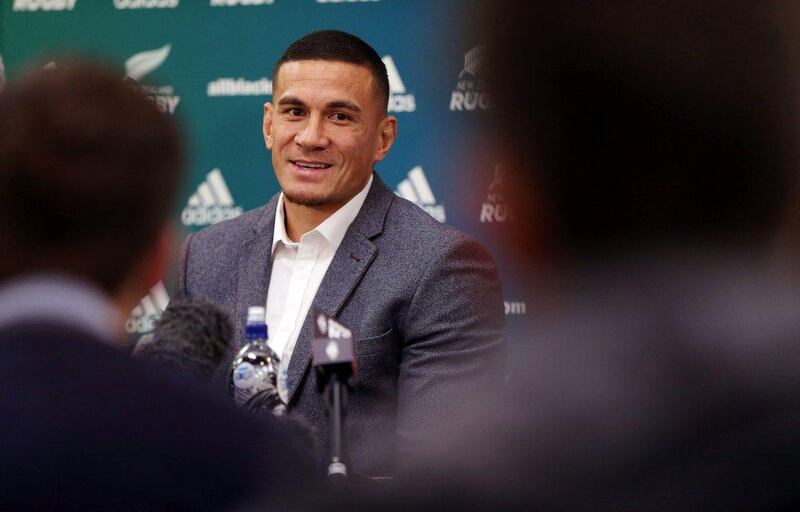 All Blacks star Sonny Bill Williams speaks to the media after his new contract was announced by the New Zealand Rugby Union on June 1, 2016. AFP