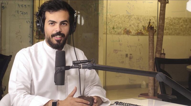 Abdulrahman Abumalih's podcast Fnjan in Saudi Arabia