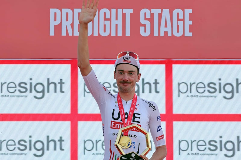 Brandon McNulty leads UAE Team Emirates to clean sweep in Stage 2 time ...