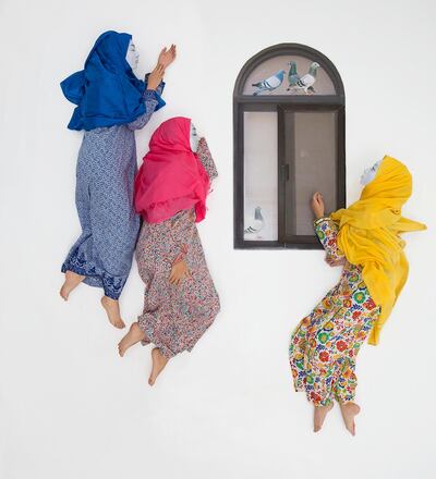 Afra Bin Dhaher's 'Red, Yellow & Blue Sound Asleep' was also shown at the 2018 exhibition. 