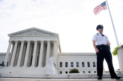 The US Supreme Court is seen on the first day of a new term in Washington, DC, October 7, 2019. - In the film "12 Angry Men," a teen defendant is found not guilty of killing his father because the jurors cannot reach a unanimous decision. In reality, a split jury is enough in some US states. It is this issue that the US Supreme Court will take up Monday when it opens its new session -- a term that will feature a variety of blockbuster cases on abortion, immigration and transgender rights. (Photo by SAUL LOEB / AFP)