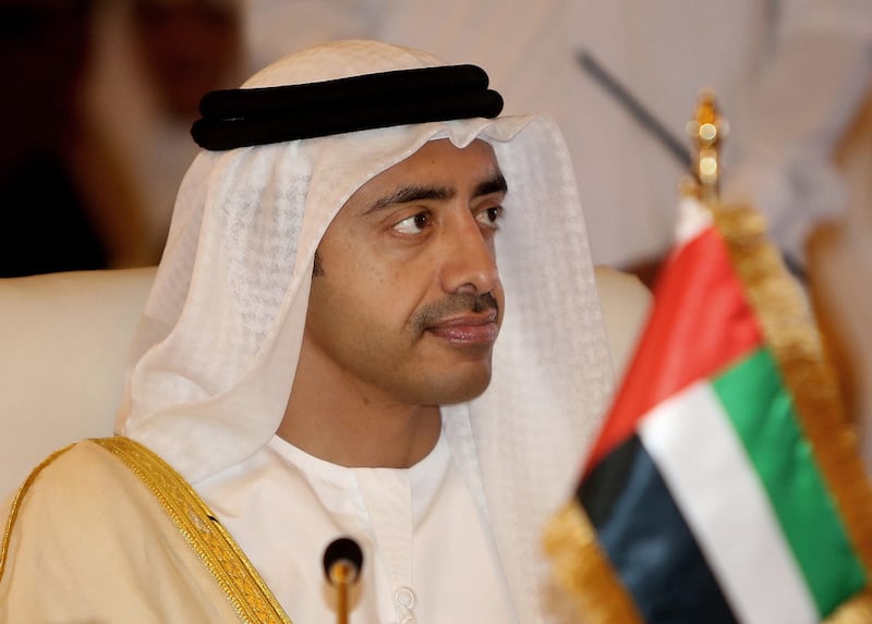 Sheikh Abdullah bin Zayed, Minister of Foreign Affairs and International Co-operation, has spoken with Iran's foreign minister Hossein Amirabdollahian. AP Photo