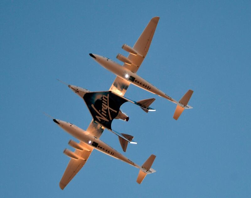 Virgin Galactic marked a major milestone on Thursday as Unity made it to a peak height, or apogee, of 51.4 miles. AFP