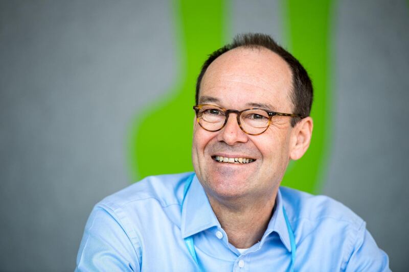 FILE: Mike Coupe, chief executive officer of J Sainsbury Plc, reacts during an interview in London, U.K., on Wednesday, Feb. 28, 2018. U.K. grocer J Sainsbury Plc plans to buy Walmart Inc.’s Asda in a 7.3 billion-pound ($10 billion) deal that would transform the country’s supermarket industry and leave the U.S. retailer as the combined company’s biggest shareholder. Our editors select the best archive images of the two supermarket chains. Photographer: Chris J. Ratcliffe/Bloomberg