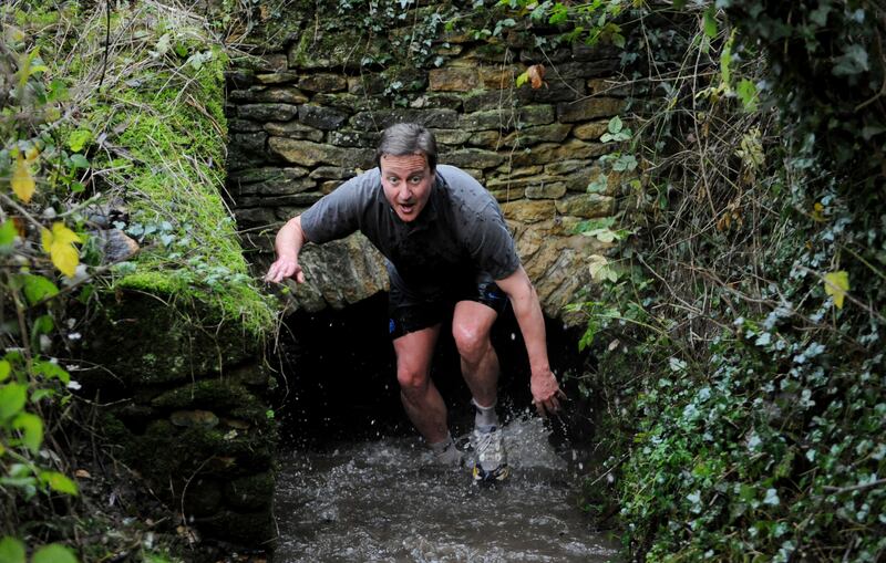 David Cameron at the Great Brook Charity run in 2009 in Chadlington, Oxfordshire. Getty Images