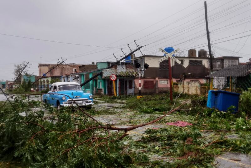 Hurricane Ian wrecked parts of Pinar del Rio, before continuing towards Florida. EPA