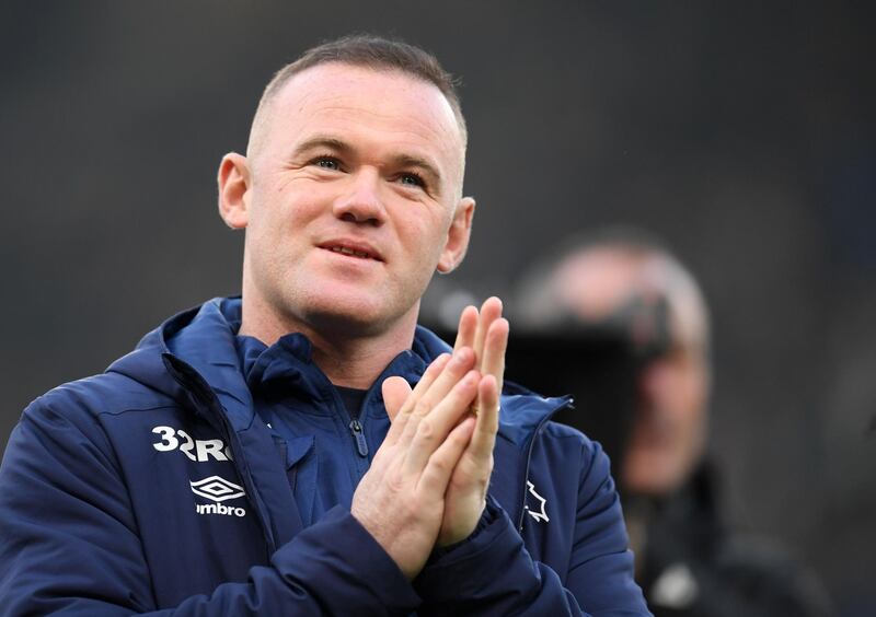 Wayne Rooney is introduced to Derby County fans prior to the Championship match against Queens Park Rangers on November 30. Getty Images