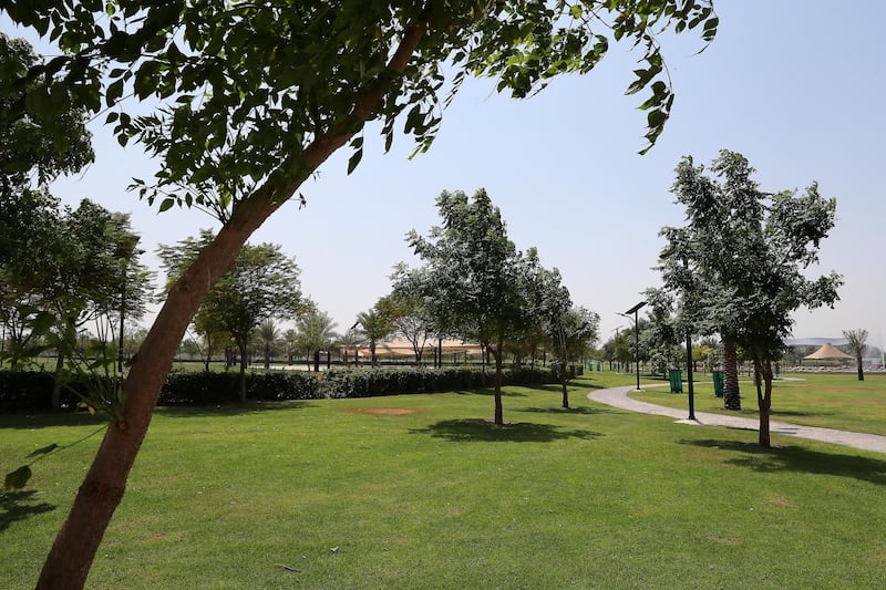 DUBAI ,  UNITED ARAB EMIRATES , AUGUST 26 – 2019 :- View of the Quranic Park in Dubai. ( Pawan Singh / The National ) For Weekend Postcard. Story by Katy