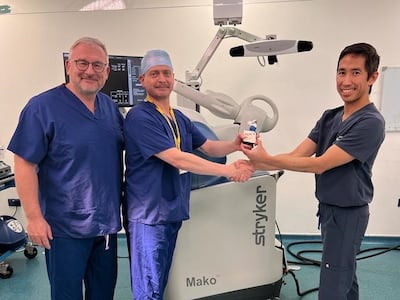 Knee and hip replacements are are not NHS priorities. 'It’s not life or death, it’s not cancer or emergency care,' said Winston Kim, right, an orthopaedic surgeon at the private Alexandra Hospital in Manchester. Photo: Circle Health Group