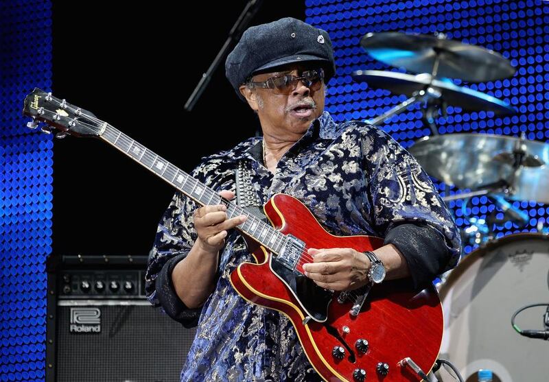 CHICHESTER, ENGLAND - AUGUST 14:  Guitarist Al McKay performs on stage with Earth, Wind and Fire during Day 2 of the Vintage at Goodwood Festival on August 14, 2010 in Chichester, England.  (Photo by Getty Images for Vintage at Goodwood)