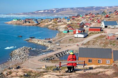 2AFFEM6 The Greenland town of Ittoqqortoormiit. Alamy
