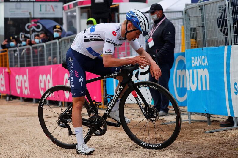 Team Deceuninck rider Remco Evenepoel after completing Stage 9. AFP