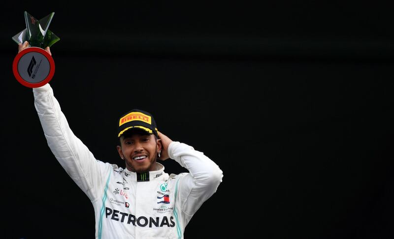 Lewis Hamilton won the Mexican Grand Prix but had to wait for his F1 world title. AFP