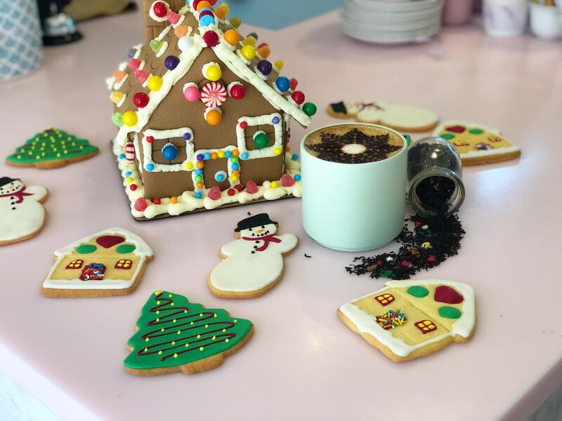 Picture perfect gingerbread houses and hot chocolates are on the menu at Tania's Teahouse. Courtesy Tania's Teahouse.