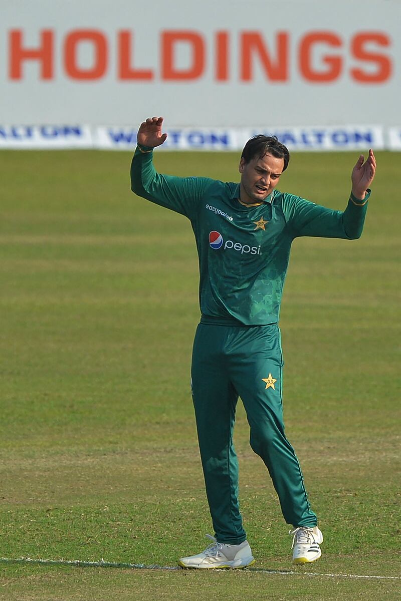 Pakistan's Usman Qadir picked up two wickets. AFP