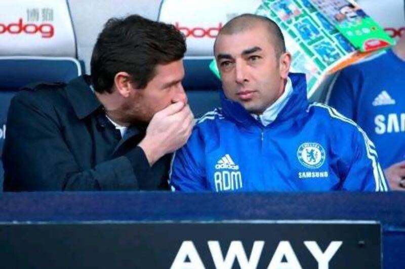 Roberto di Matteo, right, will takeover from Andre Villas-Boas in charge of the Chelsea team for the rest of the season.