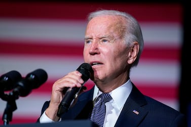 President Joe Biden speaks about student loan debt relief at Delaware State University, Friday, Oct.  21, 2022, in Dover, Del.  (AP Photo / Evan Vucci)