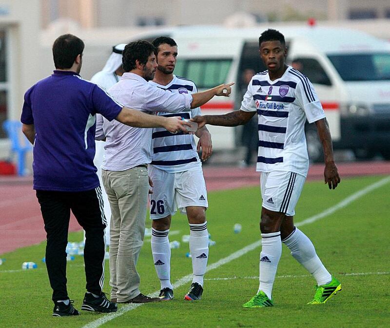 Al Ain are looking to go a fifth straight match without suffering a loss under Quique Sanchez Flores on Thursday night. Satish Kumar / The National