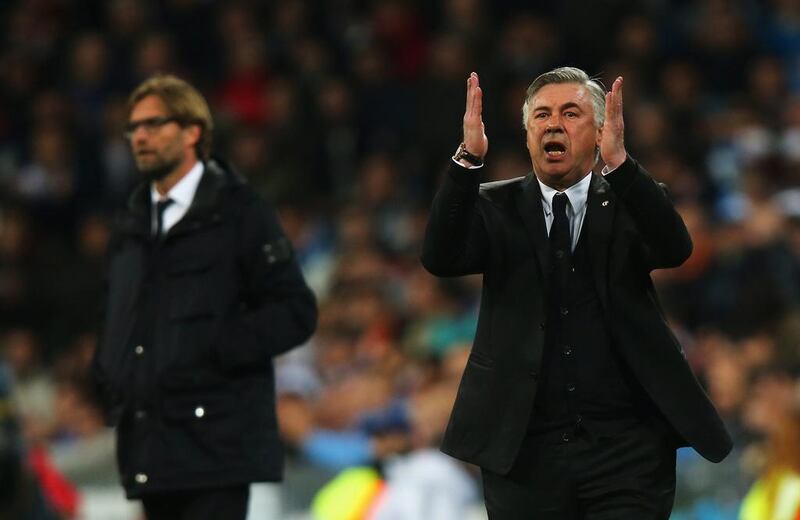 Real Madrid coach Carlo Ancelotti wants his players to fight until the final match. Clive Rose / Getty Images

