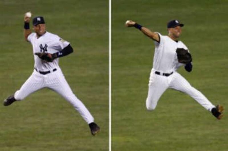 Derek Jeter's excellent fielding in the seventh inning saves a run for the Yankees.