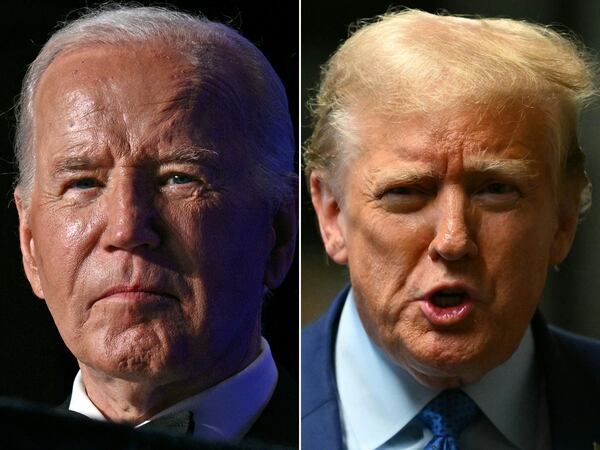US President Joe Biden and former president Donald Trump. AFP