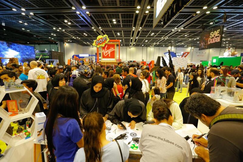 Visitors at last year’s Middle East Film & Comic Con. Victor Besa for The National 