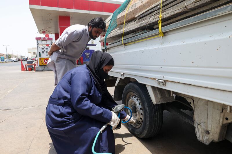 The garage in Saudi Arabia is turning to an untapped source for new mechanics: women, who only four years ago weren't even allowed to drive.   