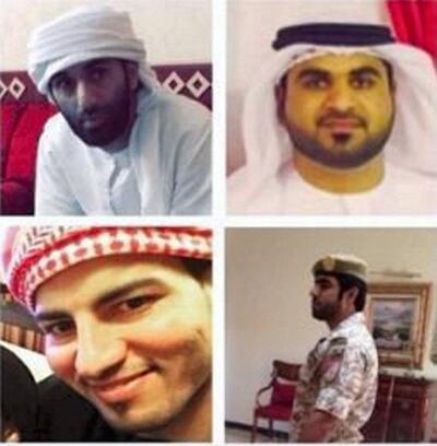 The four men killed when their helicopter crashed in Yemen on Friday. Courtesy Aletihad