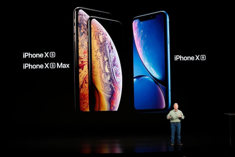 Philip Schiller, senior vice president of worldwide marketing for Apple, speaks about the new iPhone XR. Reuters