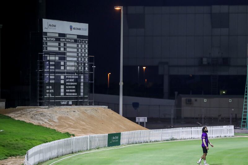 The scoreboard at Tolerance Oval.