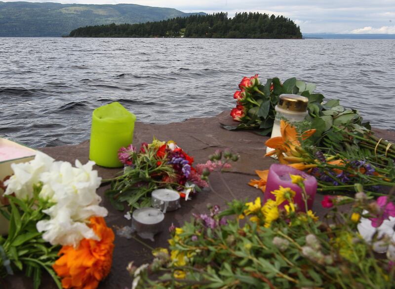 Floral tributes after the deadly Utoya island attack.