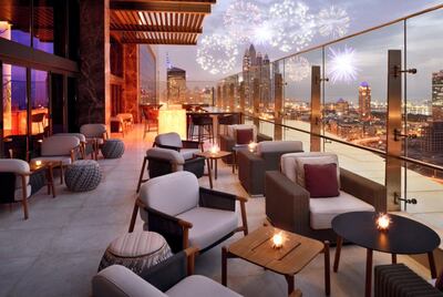 Twenty Three Rooftop Bar in Grand Plaza Movenpick Media City offers views of Dubai Marina. Courtesy Grand Plaza Movenpick 