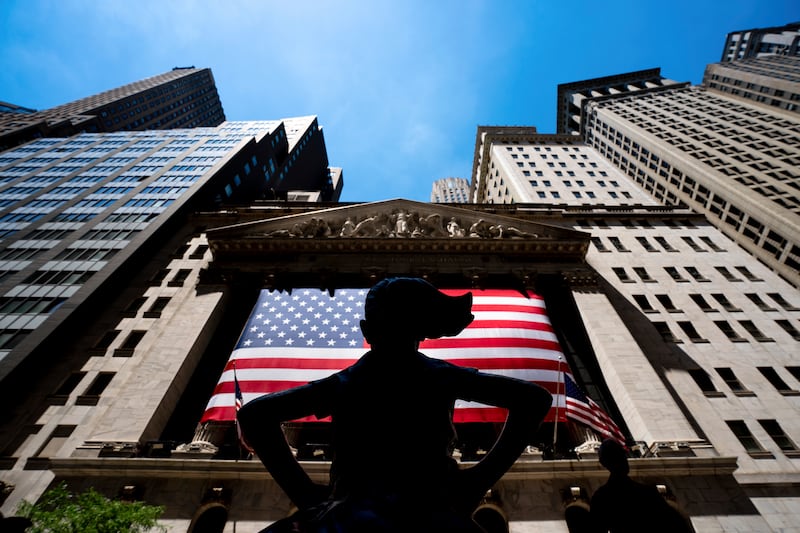 The Fearless Girl statue in front of the New York Stock Exchange The bond market has suffered a record $10 trillion sell-off this year. AP