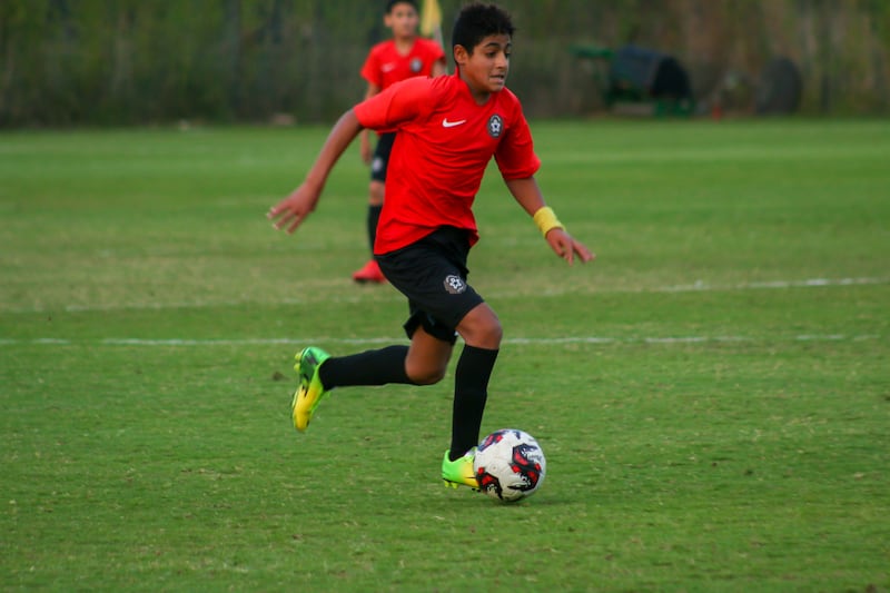 Marwan Radwan, 14, dreams of playing in the Premier League. Photo: Right To Dream