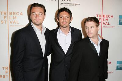 NEW YORK - APRIL 26:  Actors Leonardo DiCaprio and Lukas Haas pose with director Kevin Connolly at the premiere of "Gardener Of Eden" at the 2007 Tribeca Film Festival on April 26, 2007 in New York City.  (Photo by Bryan Bedder/Getty Images for Tribeca Film Festival) *** Local Caption *** Leonardo DiCaprio;Lukas Haas;Kevin Connolly