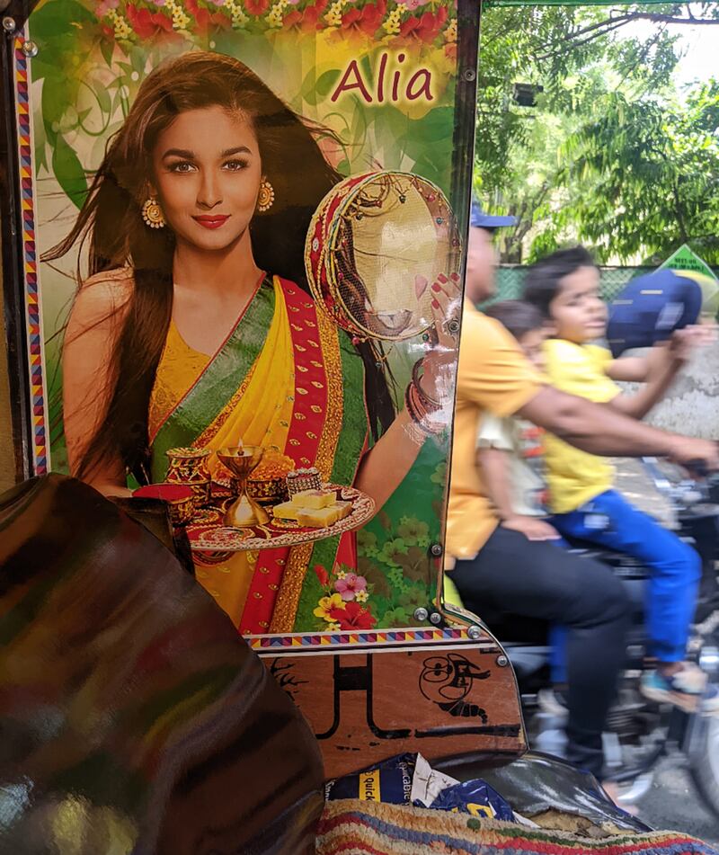 Pandey says the Bollywood actors in the pictures have changed over time, with Sonakshi Sinha and Karishma Kapoor popular before, and now Alia Bhatt.