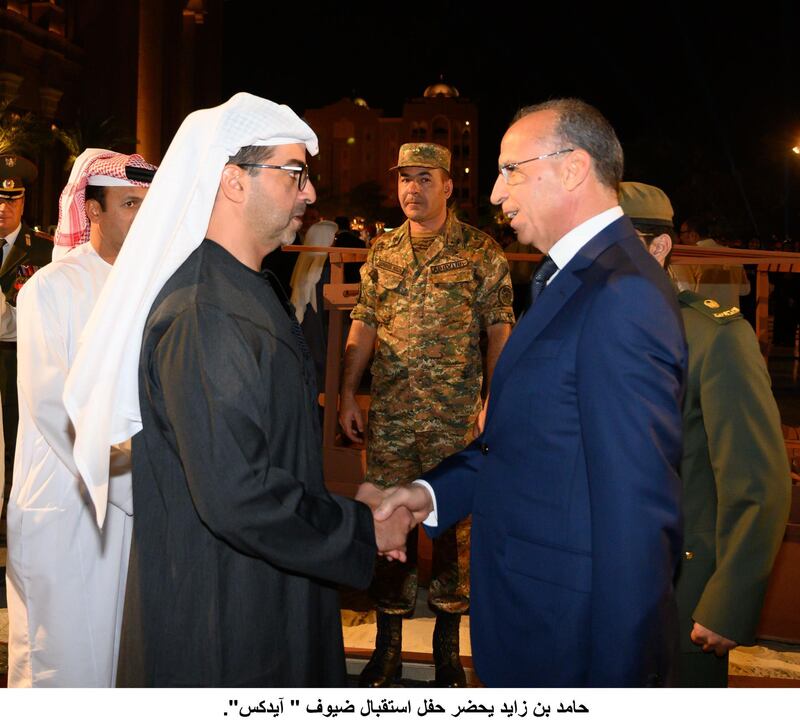 Sheikh Hamed greets a guest.