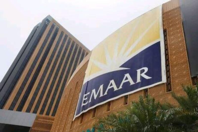 Emaar Properties, the region's biggest developer, declined 0.6 per cent to Dh2.88. Jeffrey E Biteng / The National