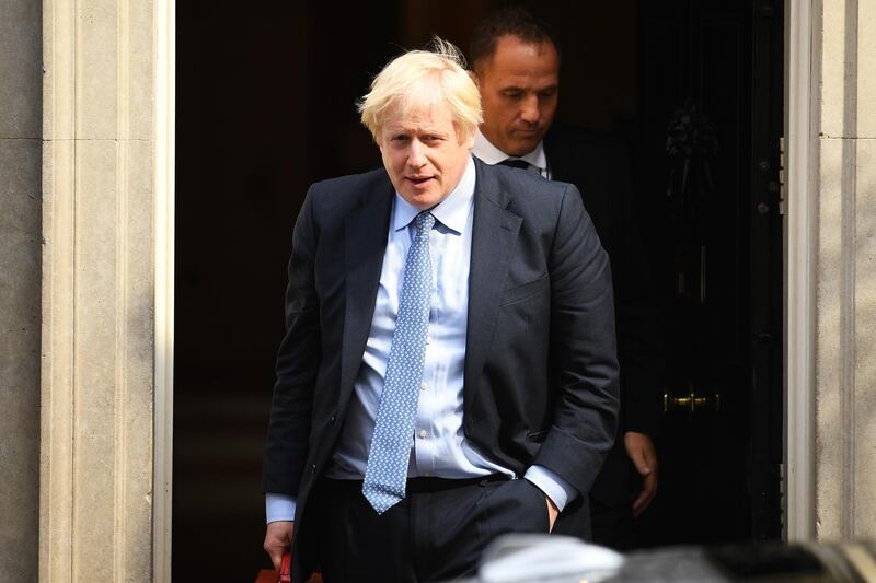 LONDON, ENGLAND - SEPTEMBER 4: British Prime Minister Boris Johnson leaves after a cabinet meeting at Downing Street on September 4, 2019 in London, England. Last night the Rebel Alliance, including 21 Conservative MPs, won a vote that allows them to take charge of the Parliament order paper today, allowing them to debate a bill to block a no deal Brexit. The Prime Minister has withdrawn the whip from the 21 rebels and they face de-selection at the next General Election. (Photo by Leon Neal/Getty Images)