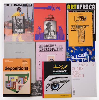 A selection of books on sale at Focal Point in Sharjah this week. Courtesy Sharjah Art Foundation