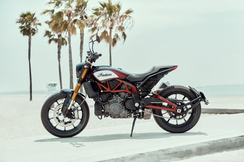 LOS ANGELES, UNITED STATES OF AMERICA. 06 MAY 2019. The all new Indian Motorcycle FTR1200S in Race Replica Paint Scheme. (Photo: SUPPLIED / Indian Motorcycle) Journalist: Antonie Robertson. Section: Motoring.