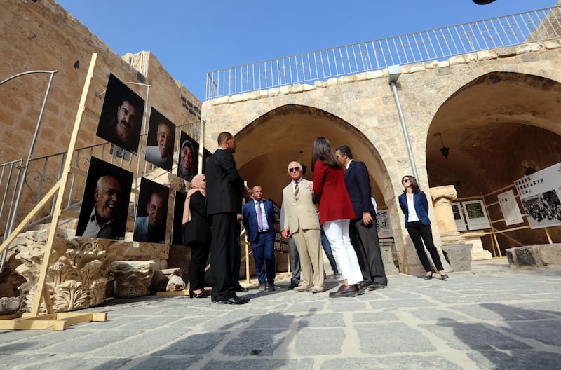 Prince Charles visits the ancient Roman Decapolis city of Gadara, Umm Qais. EPA