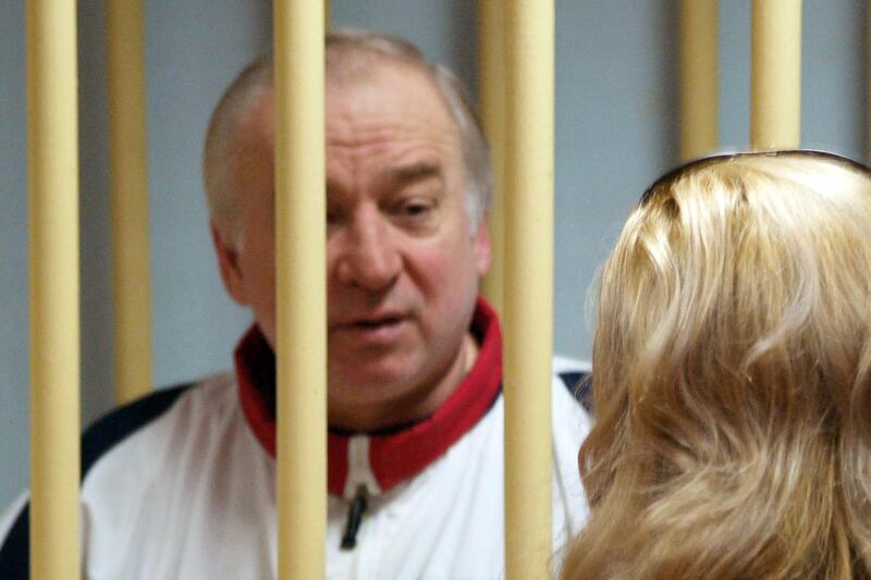 Former Russian military intelligence colonel Sergei Skripal attends a hearing at the Moscow District Military Court in Moscow on August 9, 2006.
Sergei Skripal, a former Russian double agent whose mysterious collapse in England sparked concerns of a possible poisoning by Moscow, has been living in Britain since a high-profile spy swap in 2010. Police were probing his exposure to an unknown substance, which left him unconscious on a bench in the city of Salisbury and saw media draw parallels to the case of Alexander Litvinenko, an ex-spy who died of radioactive polonium poisoning in 2006.
 / AFP PHOTO / Kommersant Photo / Yuri SENATOROV / Russia OUT
