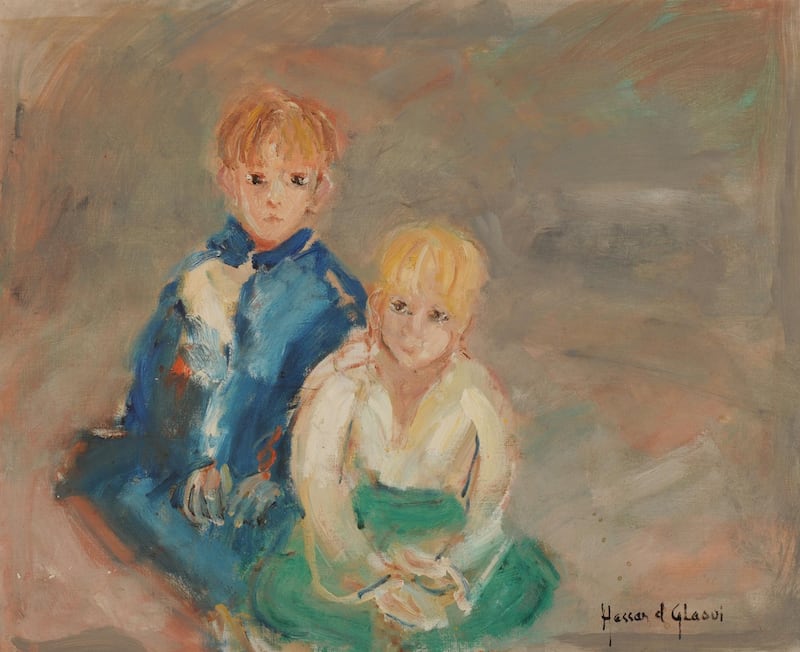 'Brice and Brian', circa 1990, by Hassan El Glaoui. Private collection of the artist