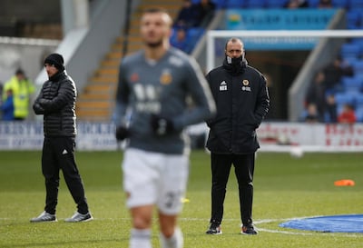 Soccer Football - FA Cup Fourth Round - Shrewsbury Town v Wolverhampton Wanderers  - Montgomery Waters Meadow, Shrewsbury, Britain - January 26, 2019  Wolverhampton Wanderers manager Nuno Espirito Santo looks on during the warm up before the match   REUTERS/Andrew Yates